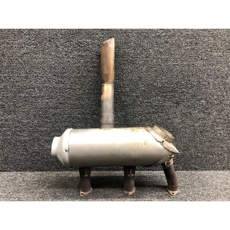 0550157-34 Continental O-300-A Exhaust Stack Assy RH W/ Muffler & Risers