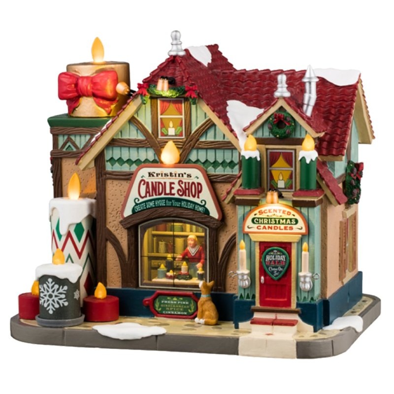 LIC LTD 45222 Kristin Candle Shop, Caddington Village, Resin