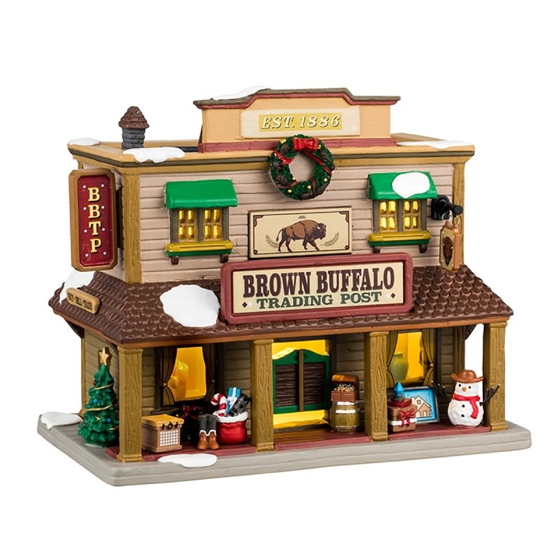 LIC LTD 45230 Brown Buffalo Trading Post, Vail Village, Porcelain