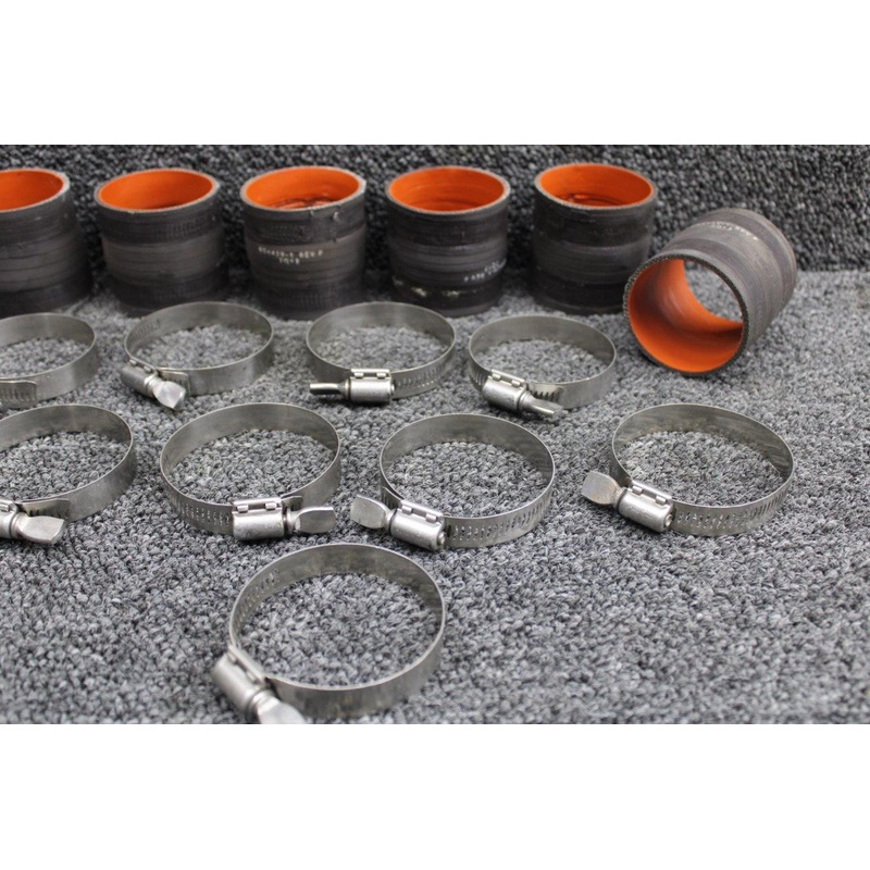 654439-1, 631972 Continental IO-520-L-13B Intake Manifold Hose and Clamp Set