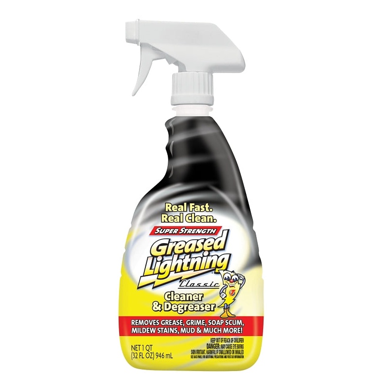 Greased Lightning 17569248591 Cleaner and Degreaser, 32 oz Bottle, Liquid, Lemon