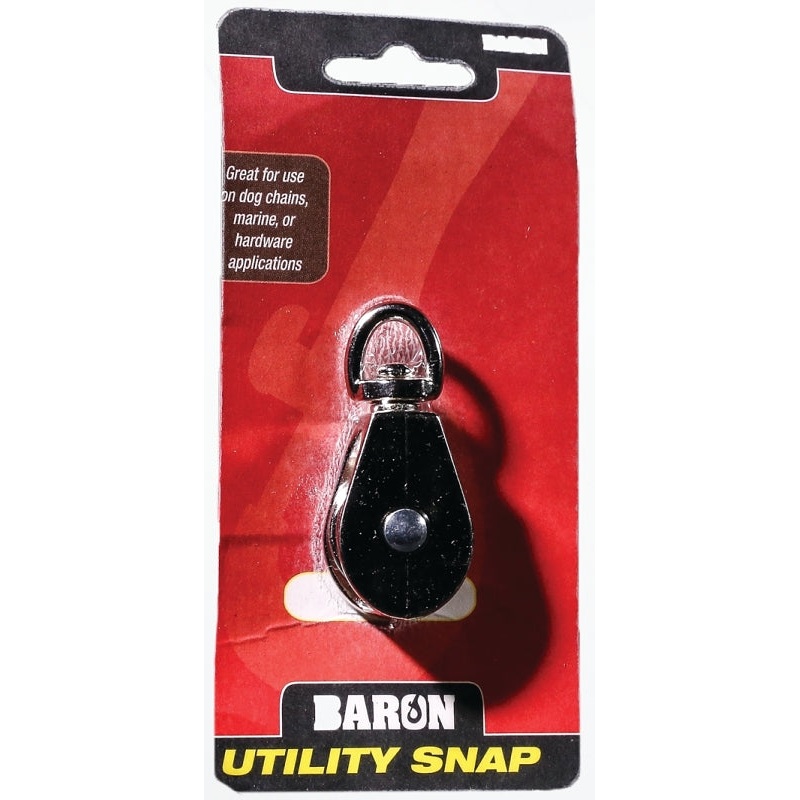 Baron C-0173ZD-1-1/2 Rope Pulley, 5/16 in Rope, 1-1/2 in Sheave, Nickel
