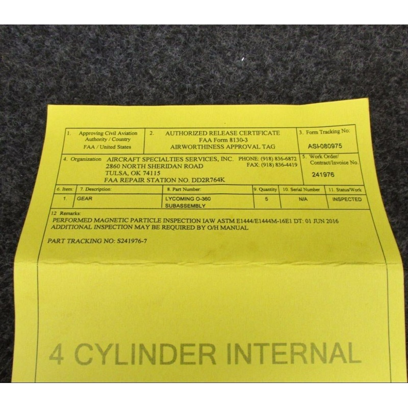 LW-12914 Lycoming O-360 Gear Accessory Driven (OVERHAULED W/ 8130-3)