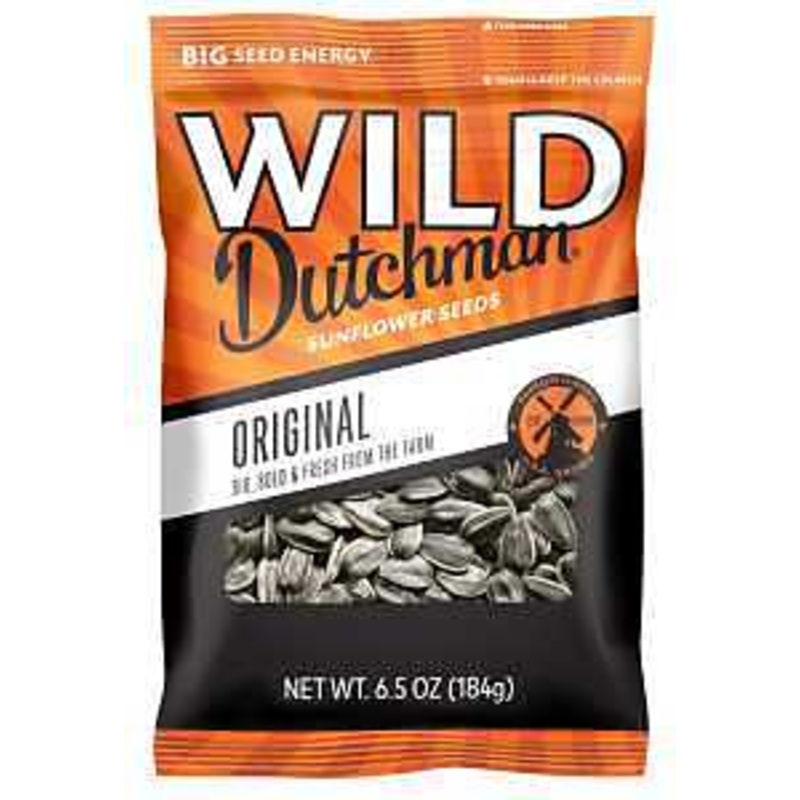 WILD Dutchman 50112 Sunflower Seeds, Original Salted, 6.5 oz Bag