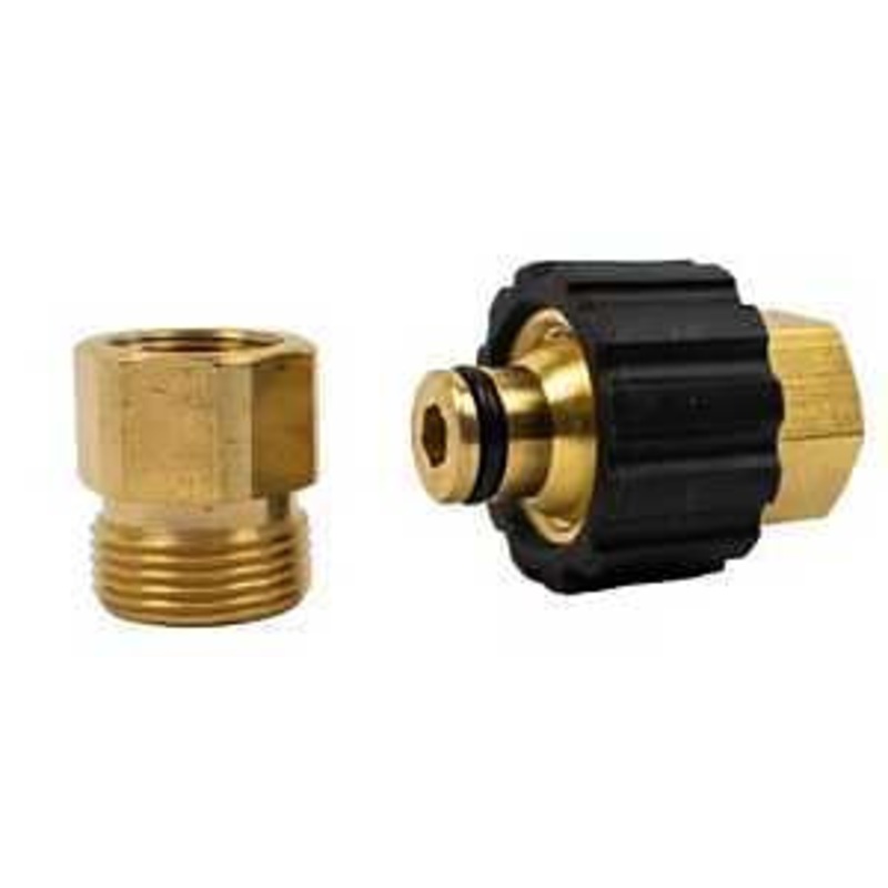 Forney 75111 Pressure Washer Connector Set, 3/8 in x M22 Connection, FNPT, Brass