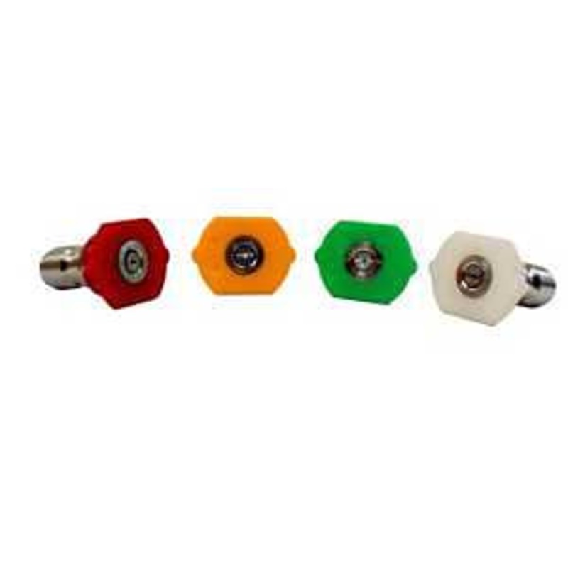 Forney 75165 Spray Nozzle Assortment, 0, 15, 25, 40 deg Angle, #1, #2, #3, #4 Nozzle, Quick-Connect, Stainless Steel