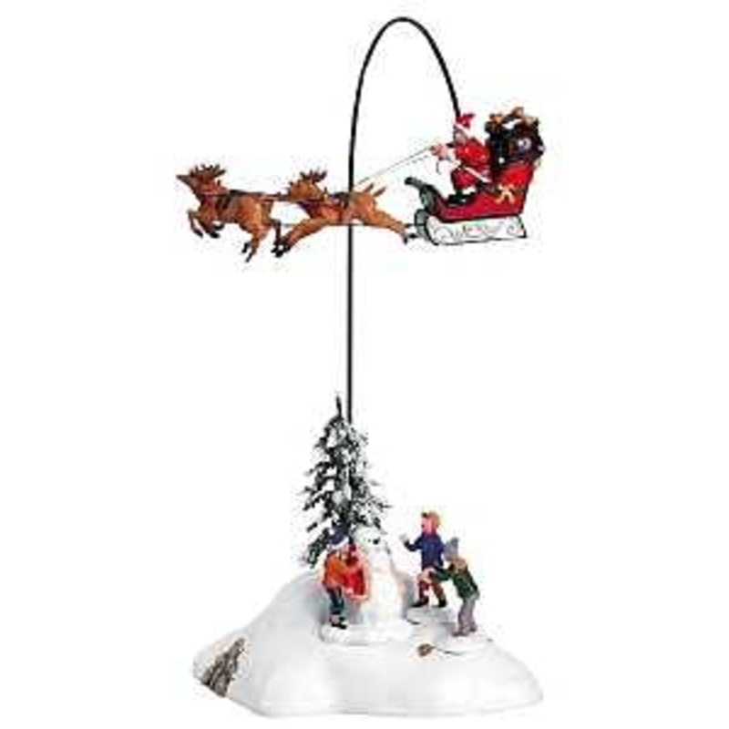 Lemax 54353 Christmas Figurine, 12.6 in H, Santa Claus is Coming to Town