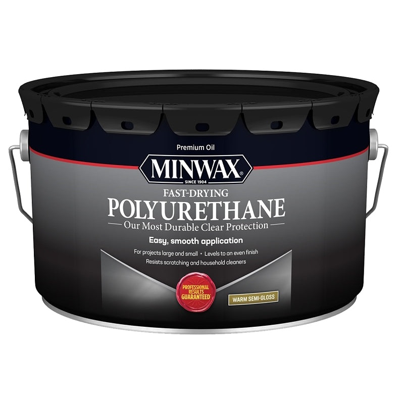 Minwax 71059000 Polyurethane, Semi-Gloss, Liquid, Clear, 2.5 gal, Can