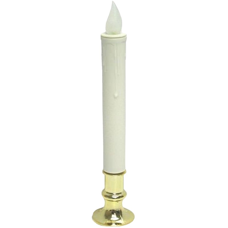 Hometown Holidays 19421 Candle, White Candle, 6 hrs Burning, AA Battery, LED Bulb, Clear Bulb, PVC Holder