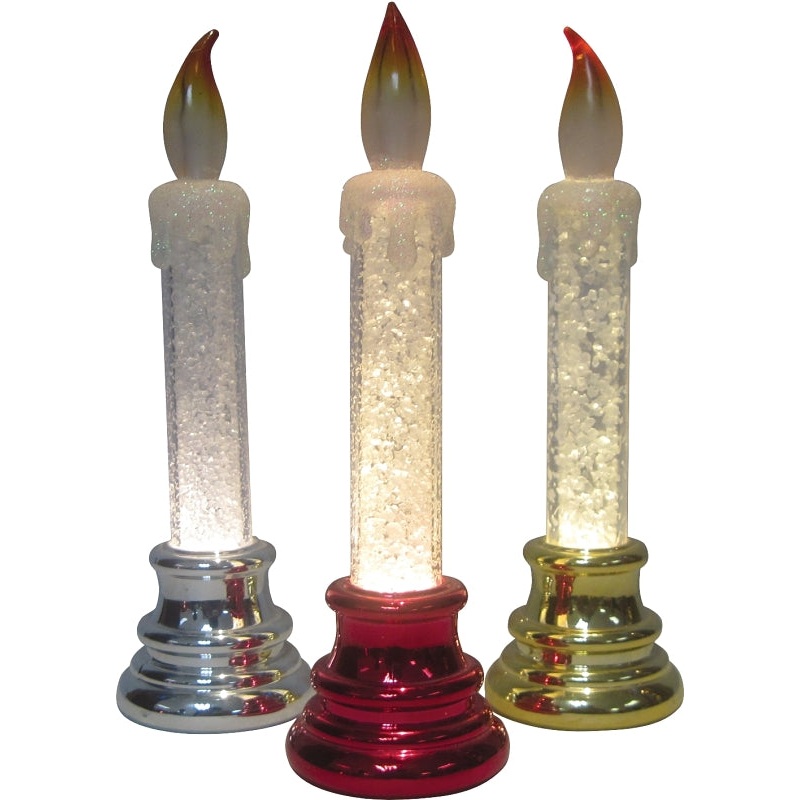 ACRYLIC B/O 6.75IN CANDLE PDQ