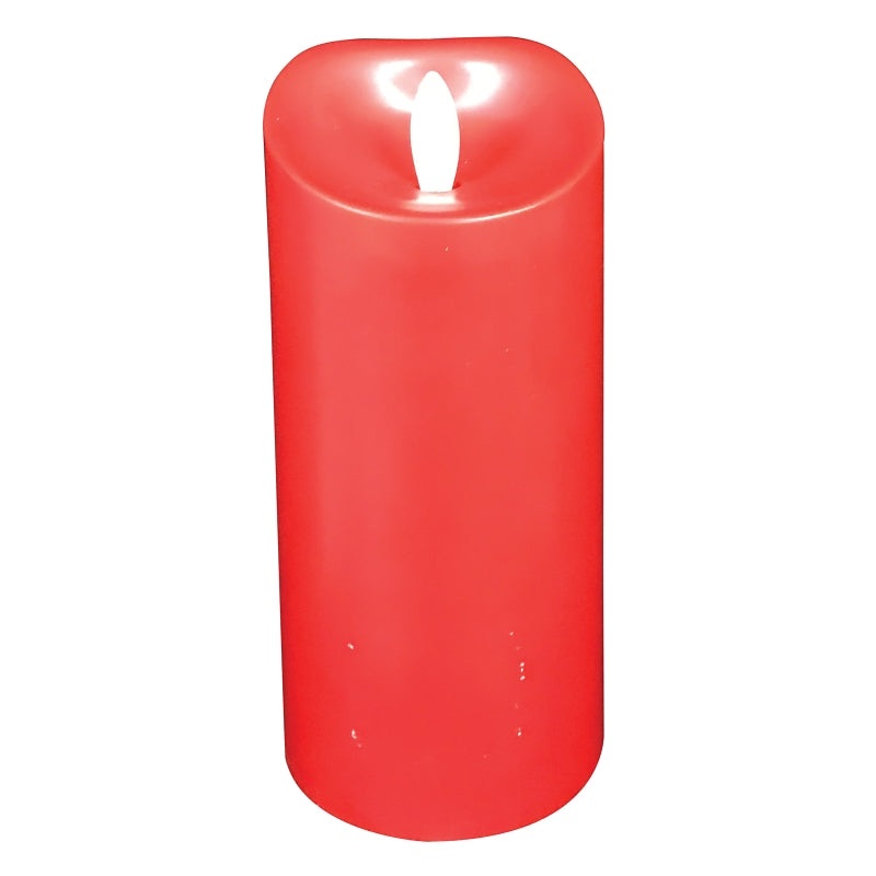 Hometown Holidays 25305 Candle, 5-1/2 in Candle, Cinnamon Fragrance, Red Candle