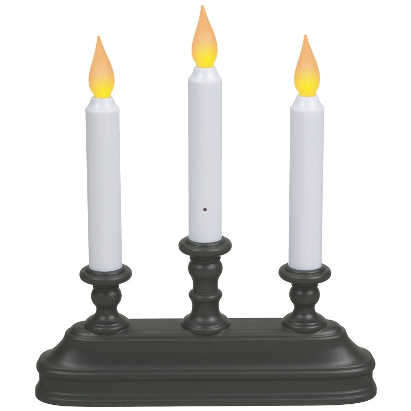Xodus Innovations FPC1330A Candle, 10-1/4 in H Candle, Aged Bronze/White Candle, D Alkaline Battery, LED Bulb