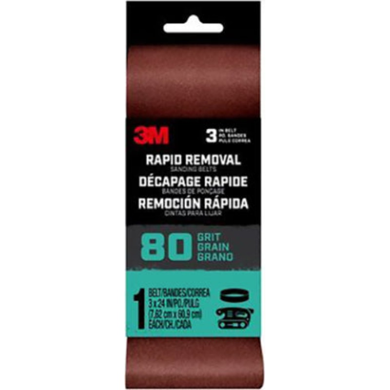 SANDING BELT 3 X 21 IN 80 GRIT