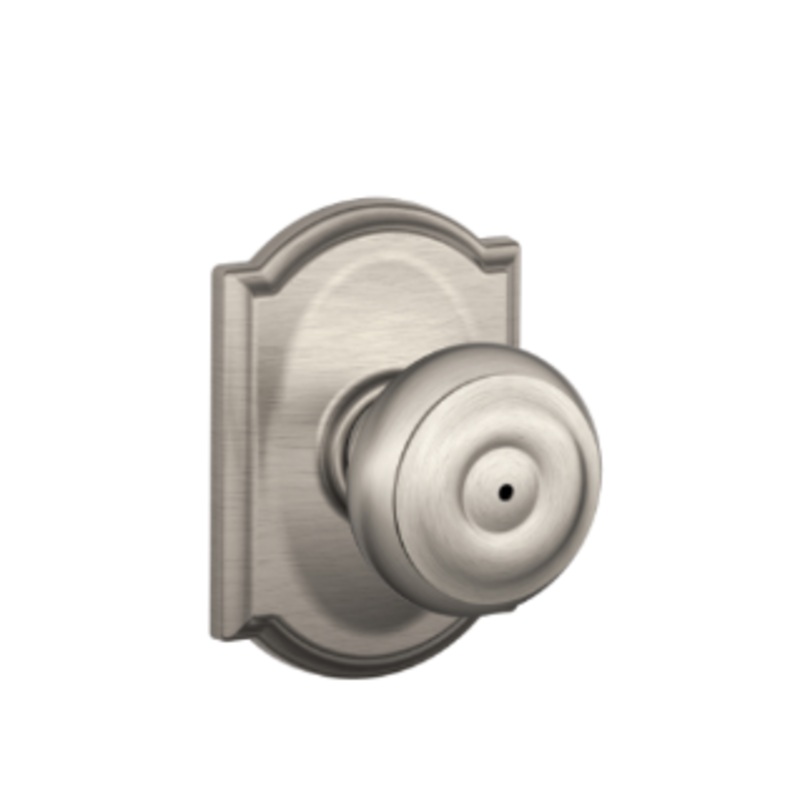 Schlage Georgian Knob with Camelot Trim Bed & Bath Lock