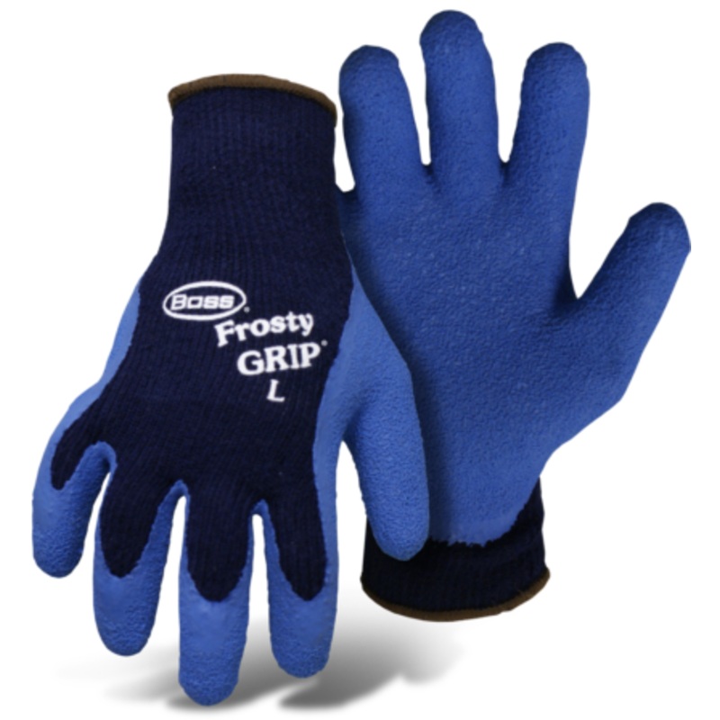 BOSS FROSTY GRIP BLUE INSULATED KNIT LATEX PALM