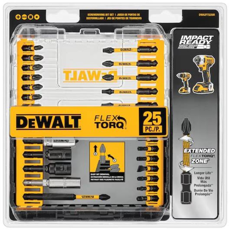 Dewalt Flextorq 25 Piece Impact Ready Screwdriving Set