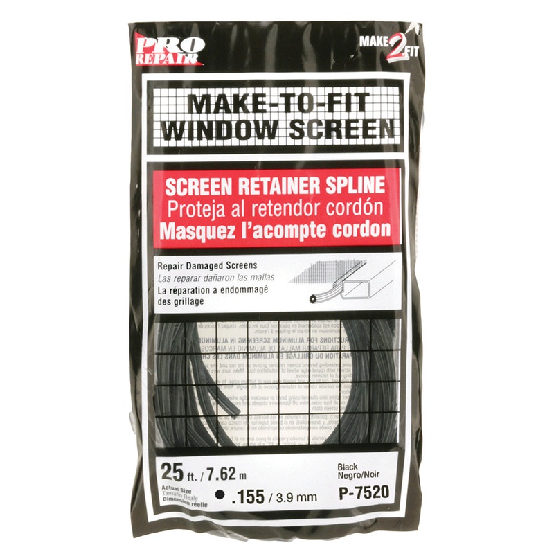 Prime-Line Screen Retainer Vinyl Spline .155 Round 25′ per roll