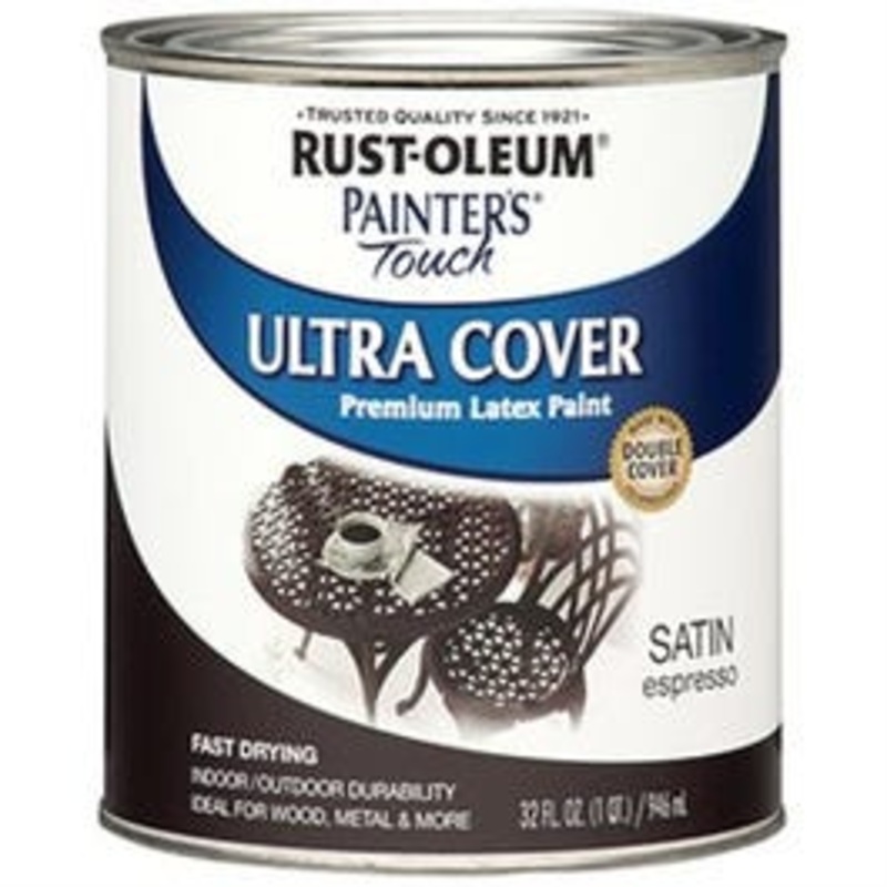 Painter’s Touch Ultra Cover Latex Paint, Satin Espresso, 1-Qt.
