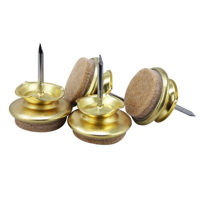 Shepherd Hardware 1-Inch Felt Base Swivel Furniture Glides, 4-Pack