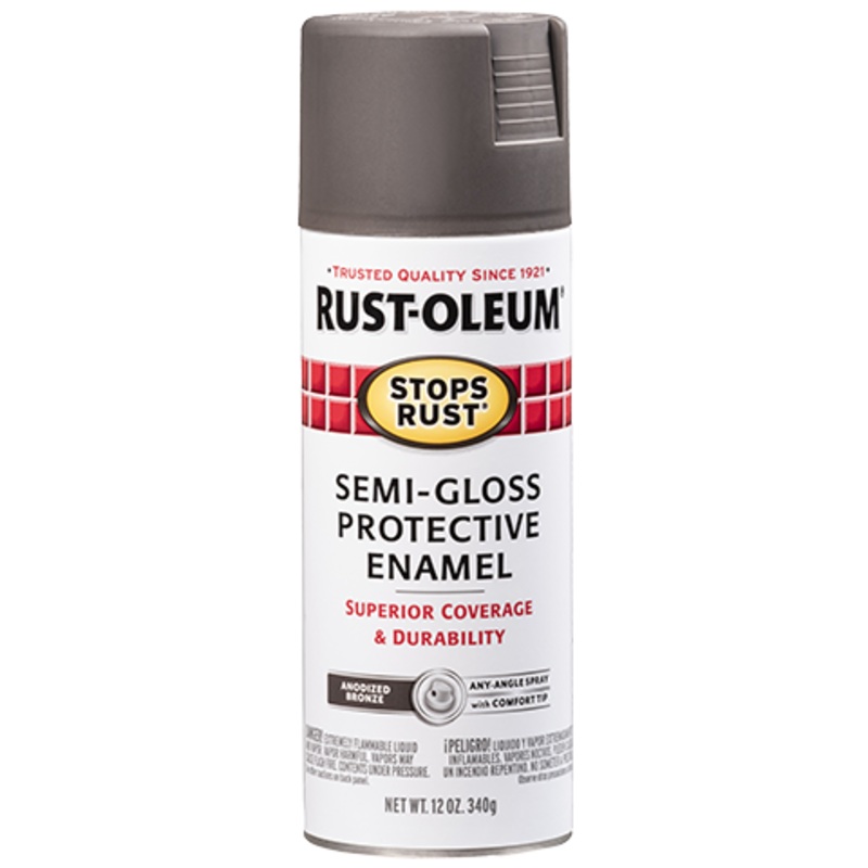 Rust-Oleum Protective Enamel Spray Paint Semi-Gloss Anodized Bronze