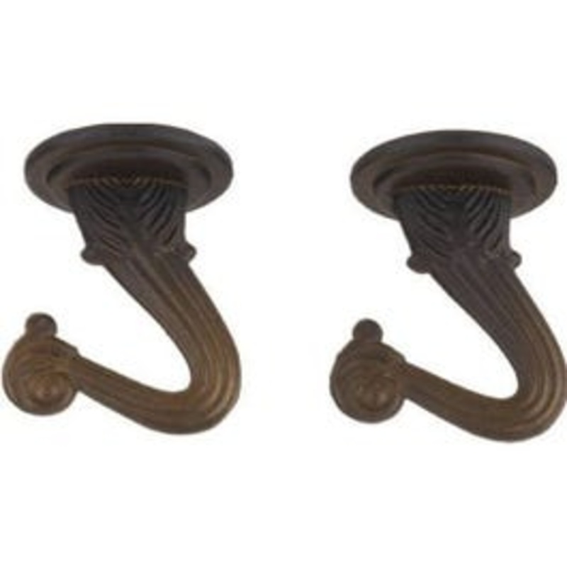 Swag Hook, Oil-Rubbed Bronze, 2-Pk., 1.5-In.
