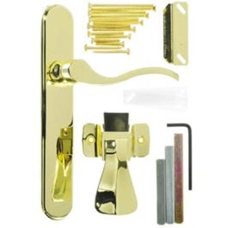 Serenade Storm Door Latch Lever, Polished Brass
