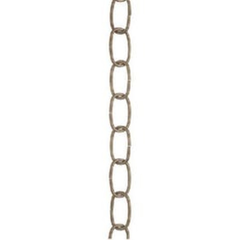 Antique Brass Oval Chain, 36-In.