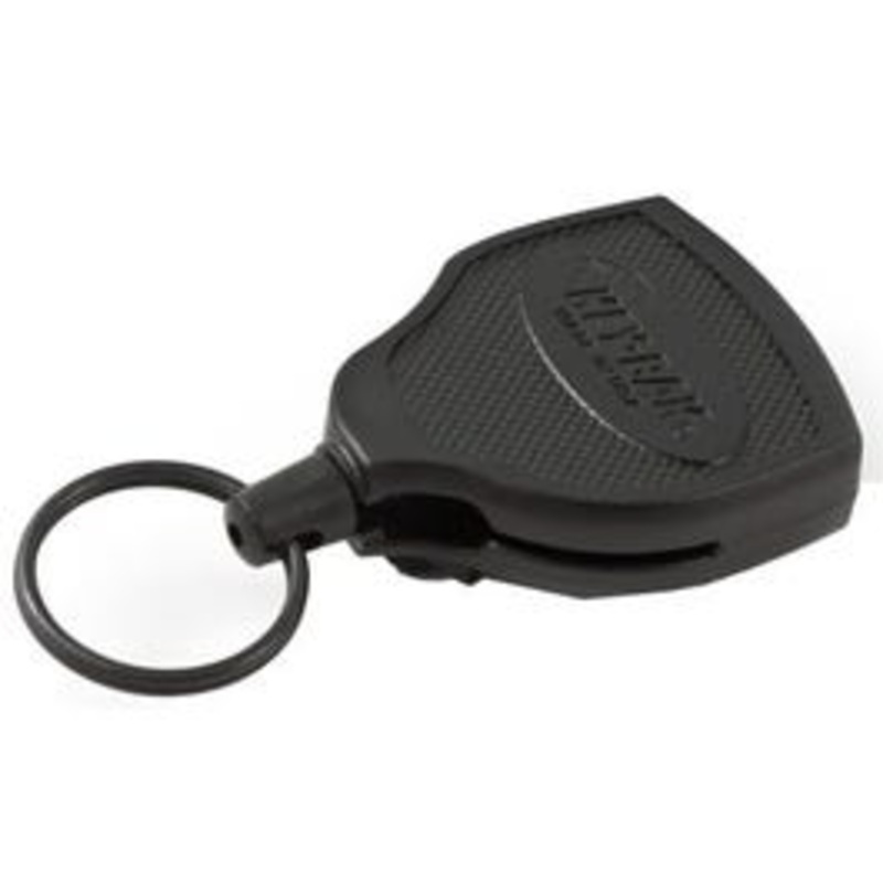 Belt Clip Key Reel, Retractable, Black With 48-In. Kevlar Cord