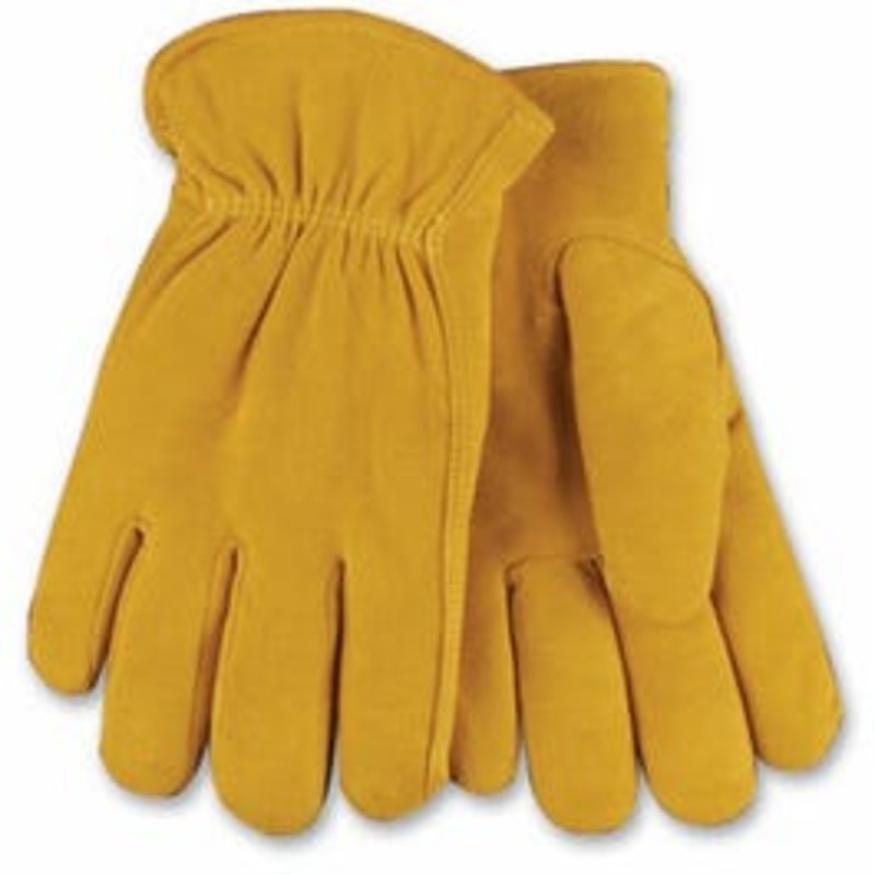 Men’s Full-Suede Deerskin Leather Gloves, Large