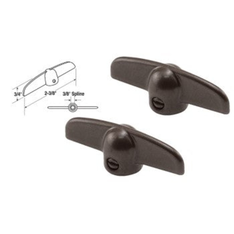 PrimeLine/SlideCo H3625 T-Crank Casement Handle, Bronze ~ 3/8
