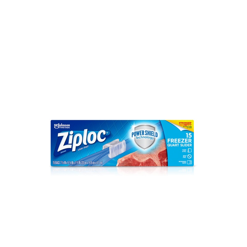 Ziploc Brand Slider Freezer Bags Quart / Medium