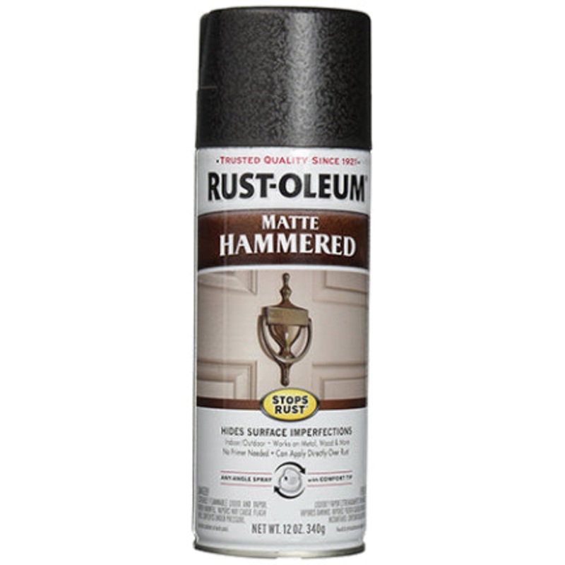 SPRAY PAINT 11 OZ MATTE HAMMERERED BK SR