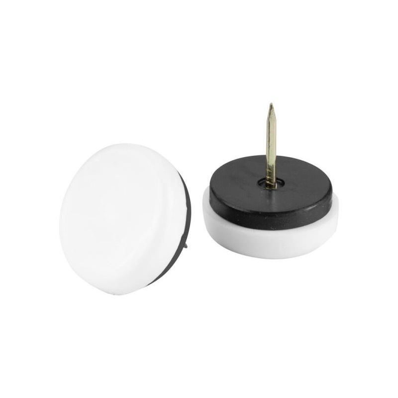 Shepherd Hardware 1-1/2-Inch Nail On Cushioned Furniture Glides, Plastic Base, 4-Pack