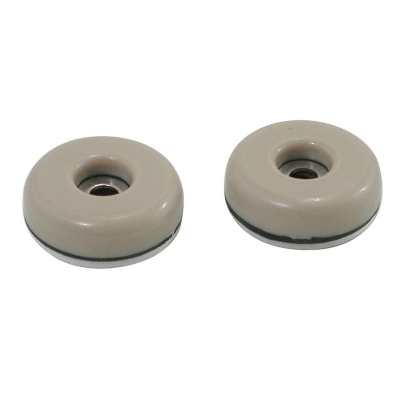 Shepherd Hardware 7/8-Inch Round, Adhesive Slide Glide Furniture Sliders, Beige, 8-Pack
