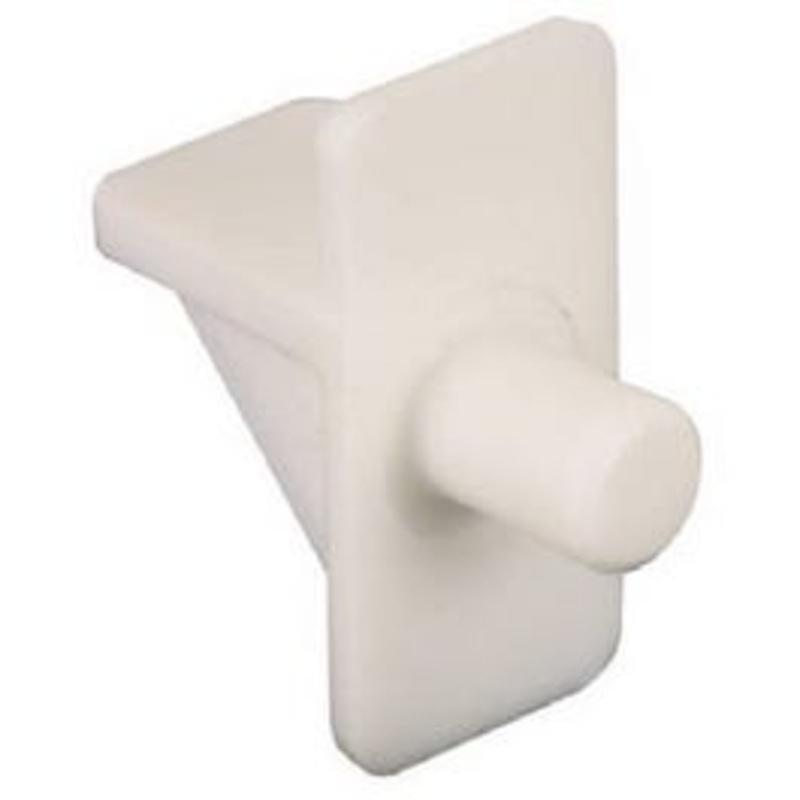 Shelf Support Peg, White Plastic, 1/4-In., 12-Pk.