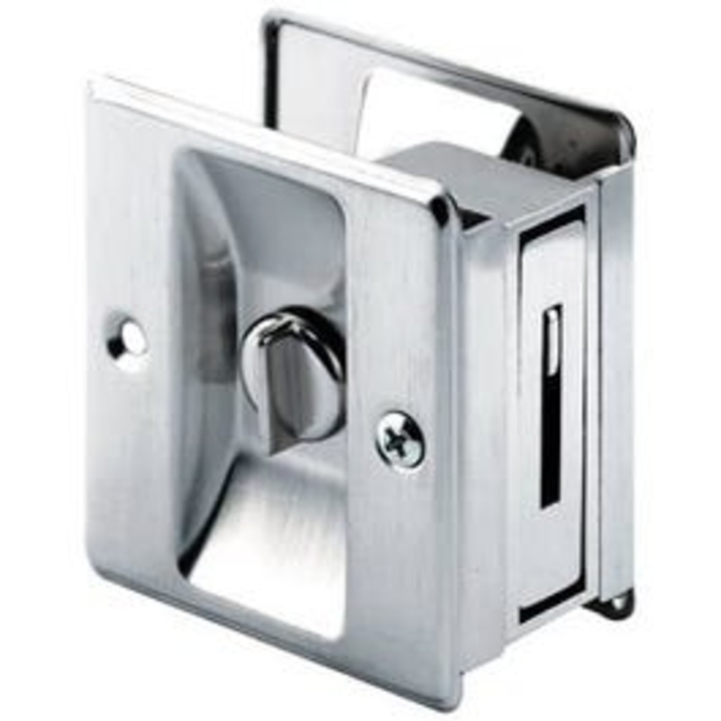 Solid-Brass Pocket Door Lock & Pull