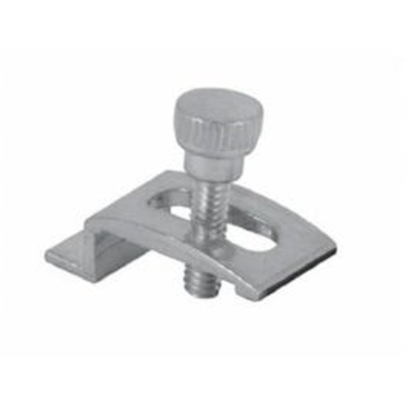 Storm Door Panel Clips, Mill Finish, 1/4-In. Offset, 4-Pk.