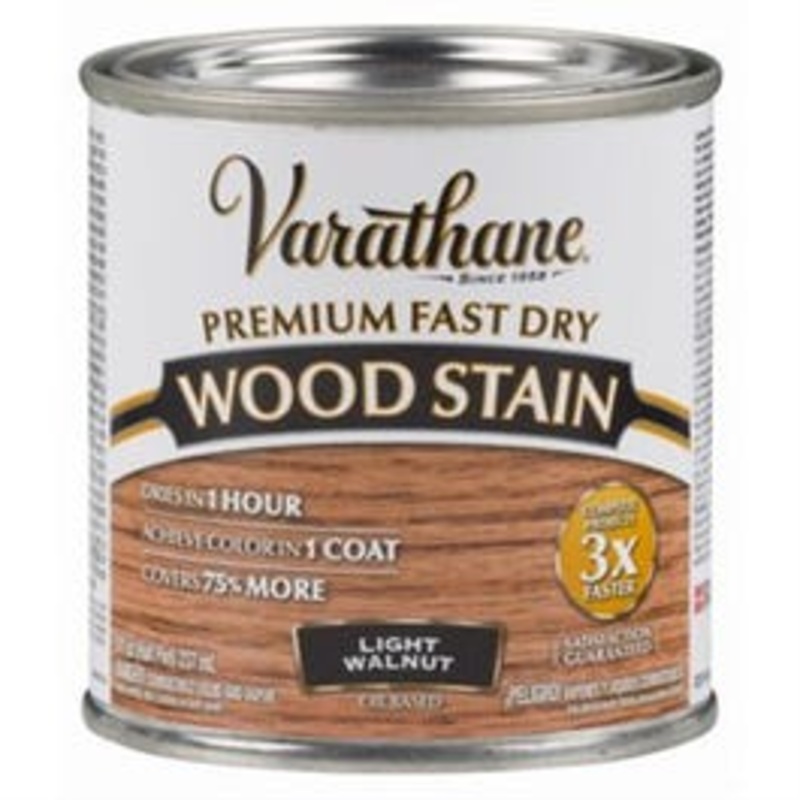 Fast Dry Interior Wood Stain, Oil-Based, Light Walnut, 1/2-Pt.