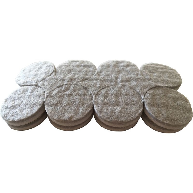 Shepherd Hardware 1-Inch Self-Adhesive Felt Commercial Grade, 16-Count, Beige