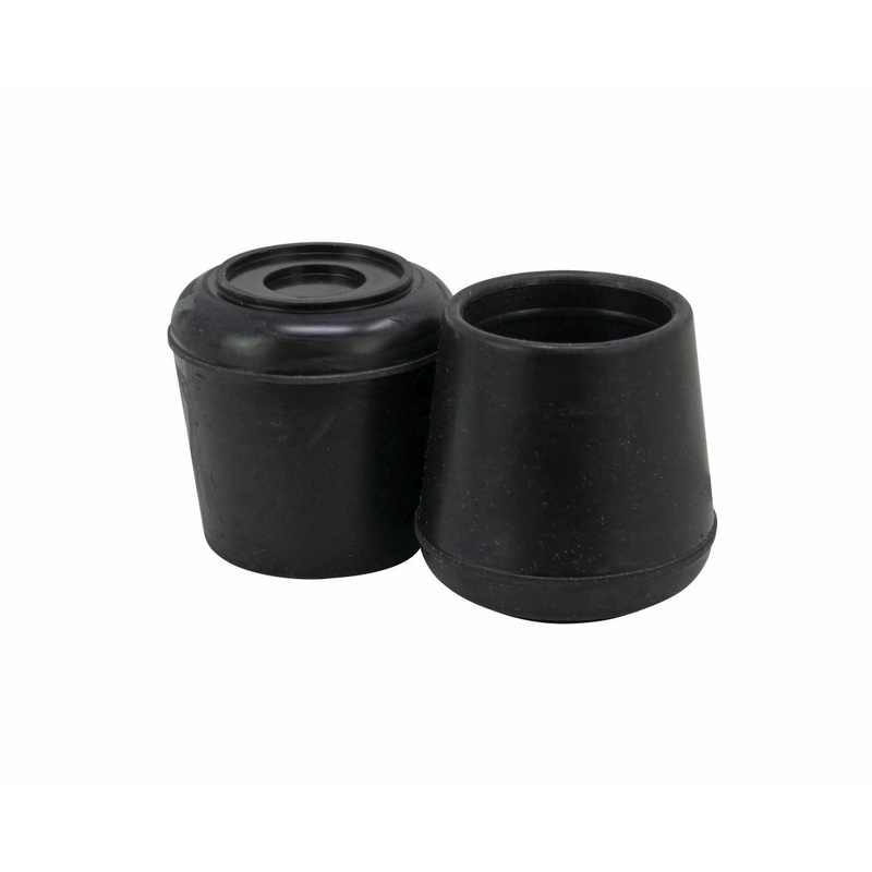 Shepherd Hardware 1-1/4-Inch Inside Diameter Rubber Leg Tips, 2-Pack, Black
