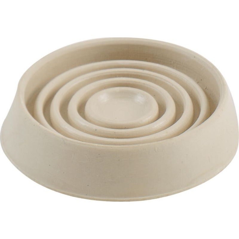 Shepherd Hardware 1-3/4-Inch Round Rubber Furniture Cups, Off-White, 4-Pack