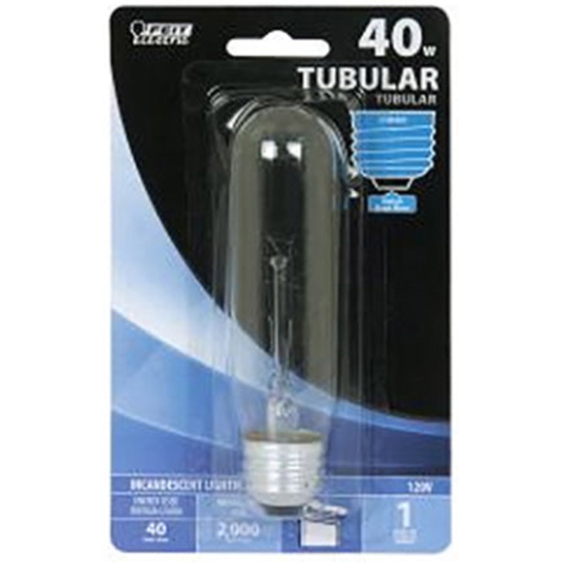 40W TUBULAR MED BASE CLEAR