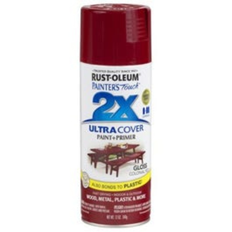 Painter’s Touch 2X Spray Paint, Gloss Colonial Red, 12-oz.