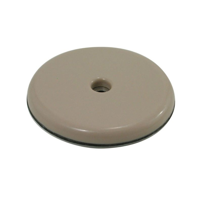 Shepherd Hardware 1-1/2-Inch Round, Adhesive Slide Glide Furniture Sliders, Beige, 4-Pack