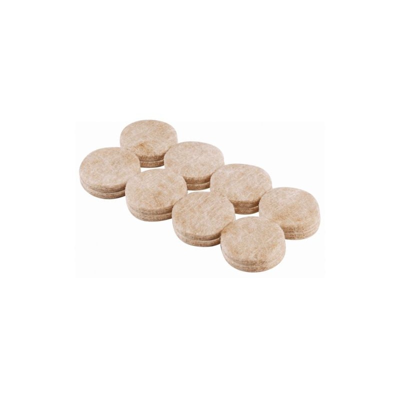 Shepherd Hardware 1-Inch Heavy Duty Self-Adhesive Felt Furniture Pads, 16-Pack, Beige