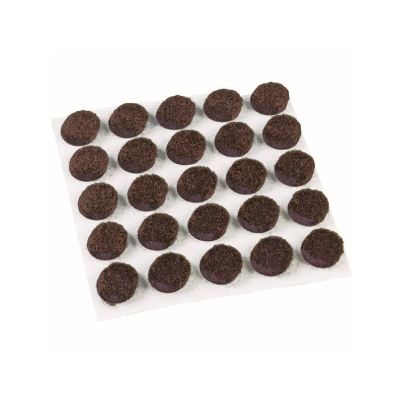 Shepherd Hardware 3/8-Inch Self-Adhesive Felt Furniture Pads, 75-Pack, Brown