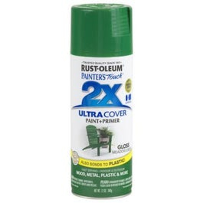 Painter’s Touch 2X Spray Paint, Gloss Meadow Green, 12-oz.