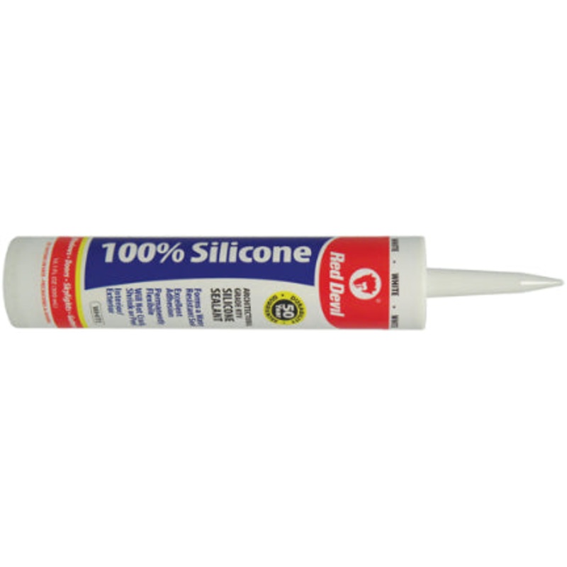 9.8OZ PURE WHITE 100% SILICONE SEALANT CA