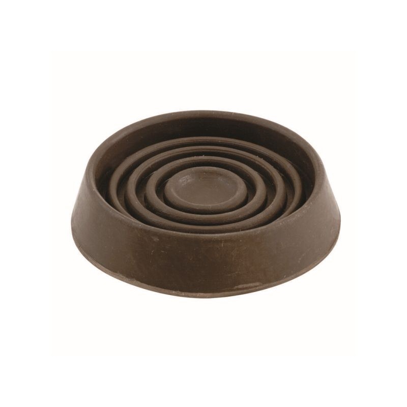 Shepherd Hardware 3-Inch Round Rubber Furniture Cups, Brown, 2- Pack