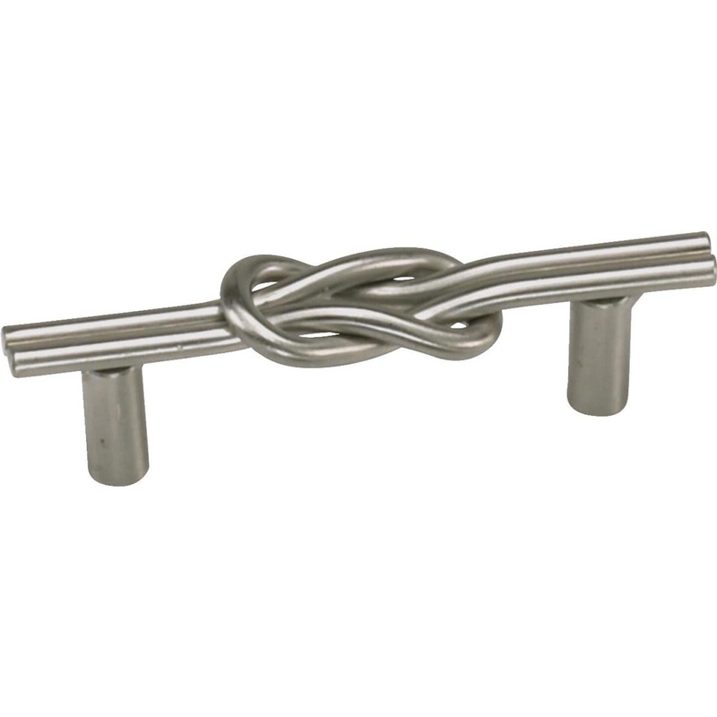 Laurey Satin Pewter Nantucket Center Knot 3 In. Cabinet Pull